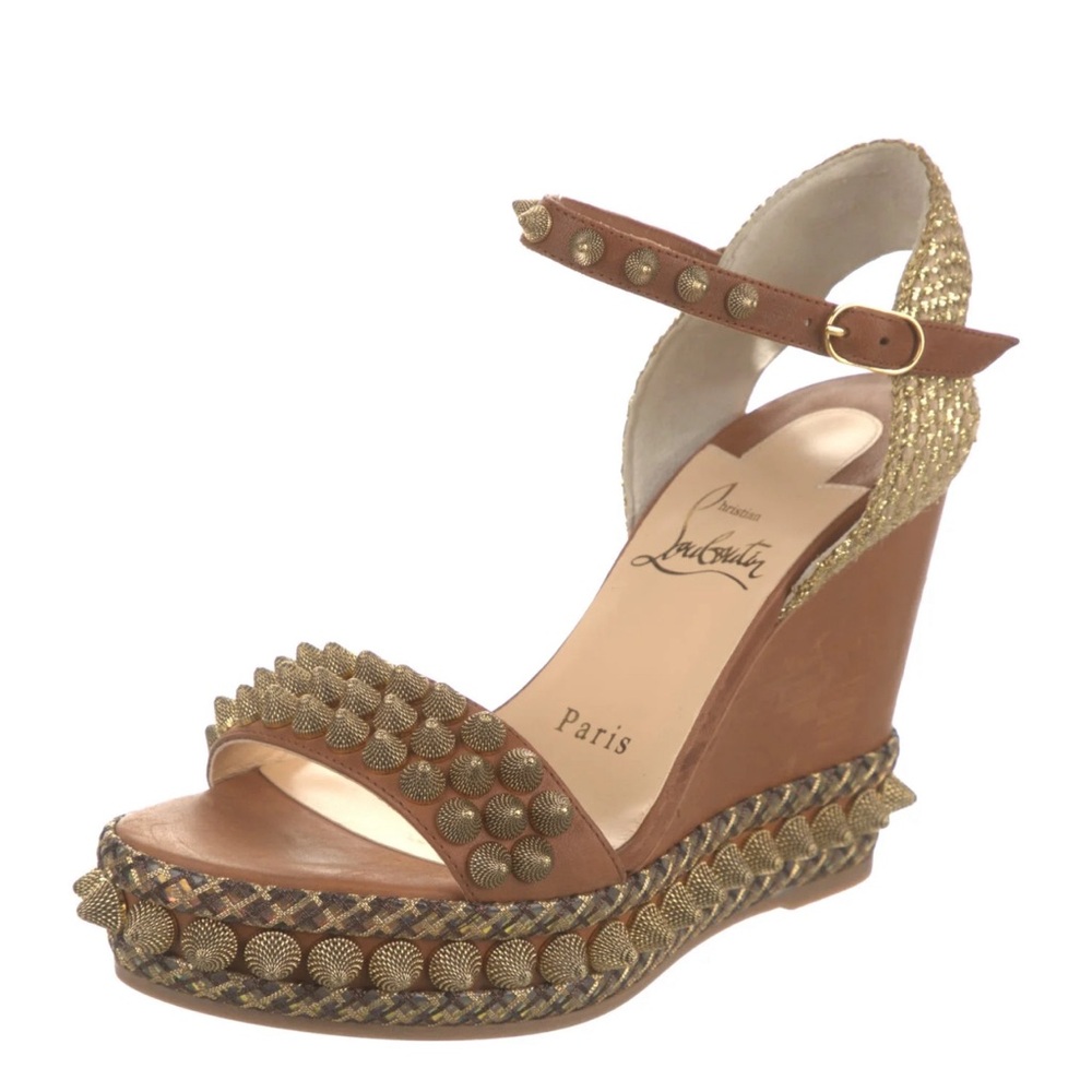 Christian Louboutin Calfskin Cordella 110 Wedge Sandal